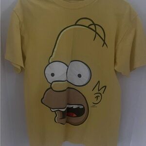 Homer Simpson Universal Studios T Shirt The Simpsons Yellow - Sz Medium